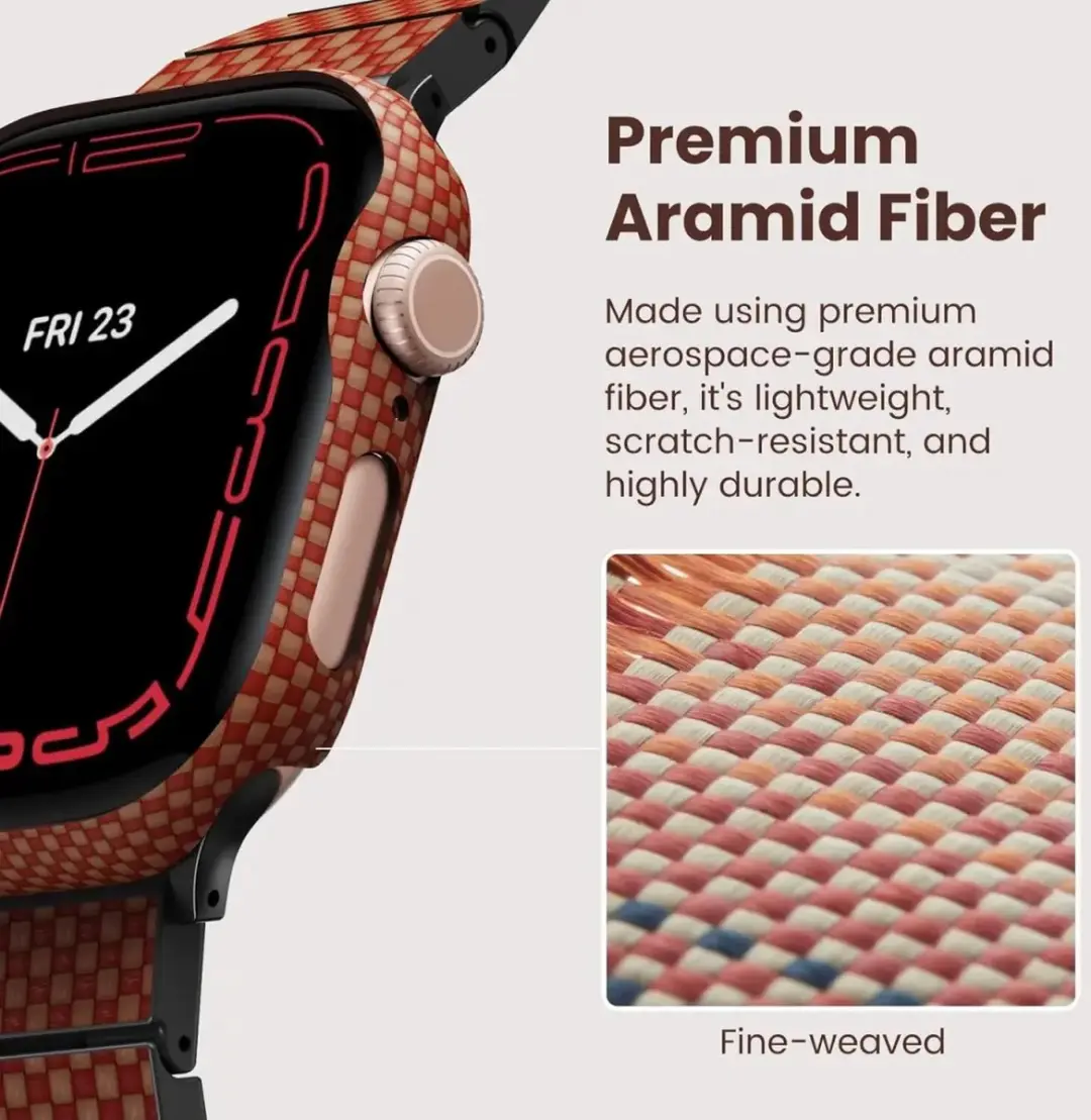 Pitaka Air Case Apple Watch 10 46mm - Ultra Dun - 600D Aramidevezels - Sunset