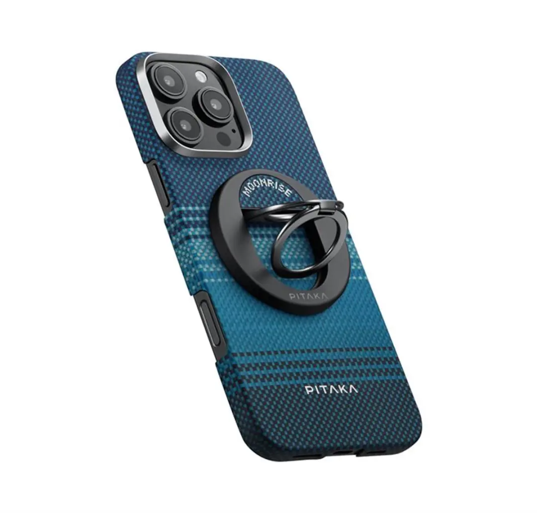 Pitaka MagEZ Grip 3 Magnetische Vingerhouder - iPhone Compatibel - Blauw