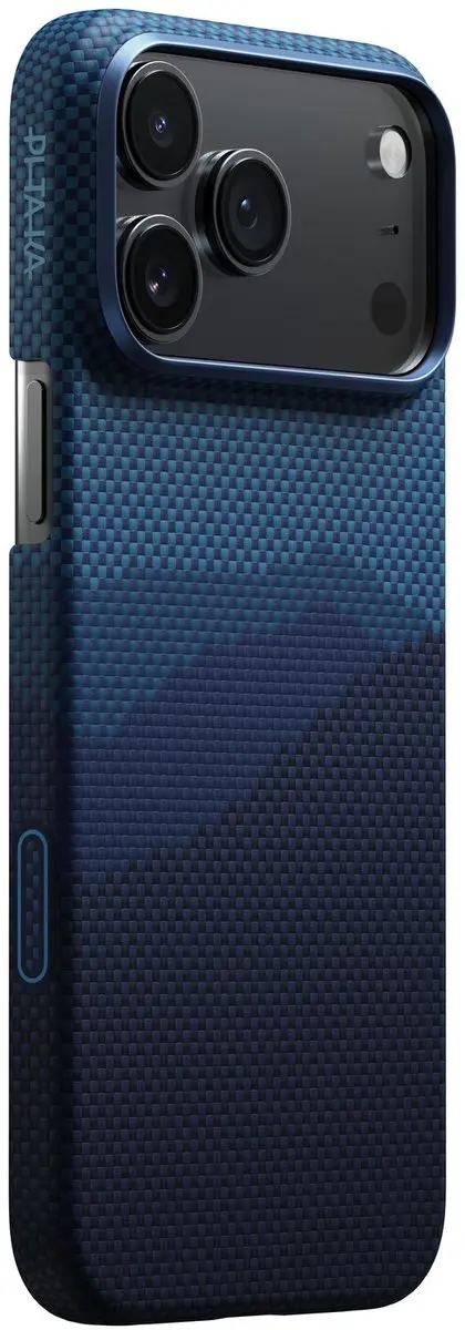 Pitaka Ultra-Slim Hoesje iPhone 17 Pro Max - 600D Aramidevezel - Blauw Horizon - afbeelding 6 van 6