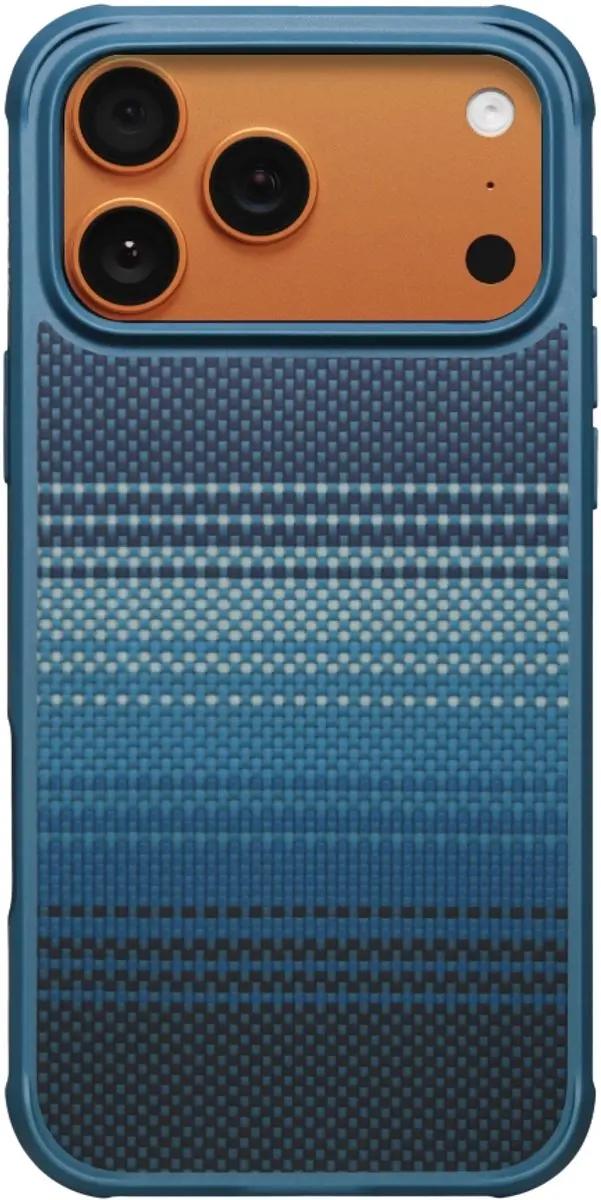 Pitaka Cairn Hoesje iPhone 17 Pro - Aramidevezel 600D - Moonrise Blauw