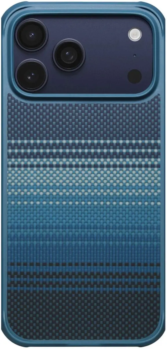 Pitaka Cairn Hoesje iPhone 17 Pro - Aramidevezel 600D - Moonrise Blauw
