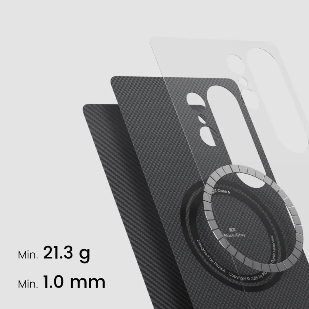 Pitaka Edge Case Samsung Galaxy S26 Ultra - 600D Aramidevezel - Zwart