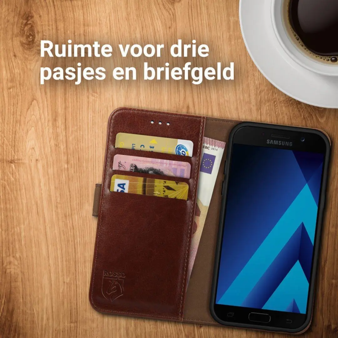 Rosso Element Book Case Wallet Samsung Galaxy A5 (2017) - 3 Pasjes - Bruin