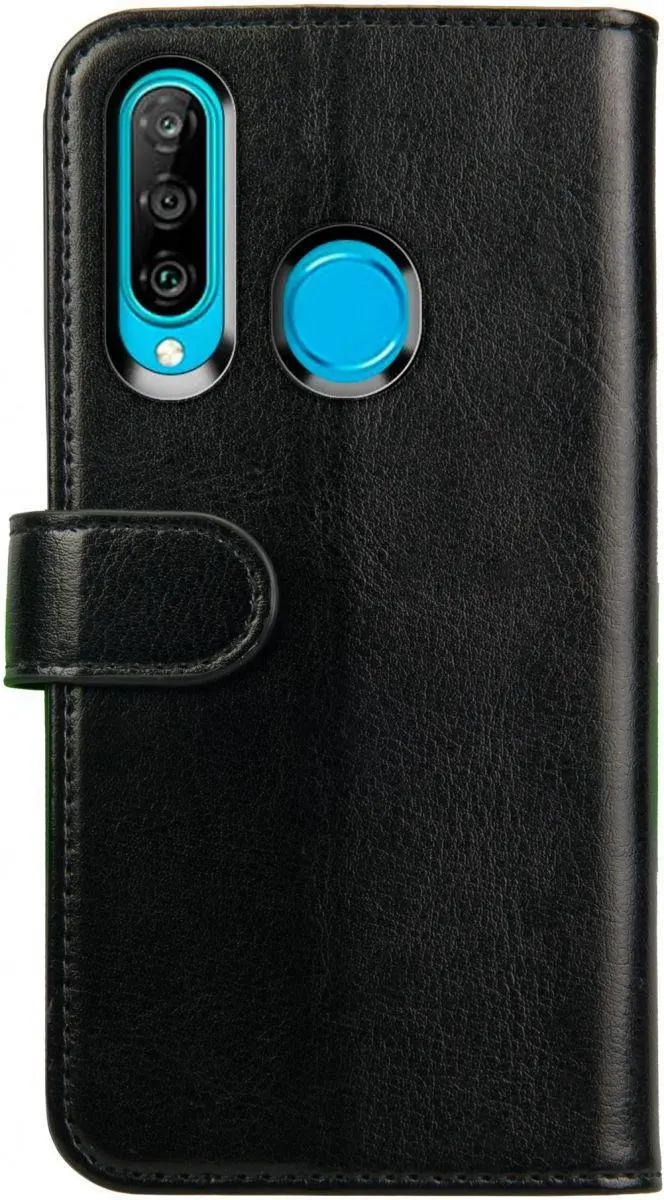 Rosso Element Book Case Wallet - Huawei P30 Lite - 3 Pasjes - Zwart