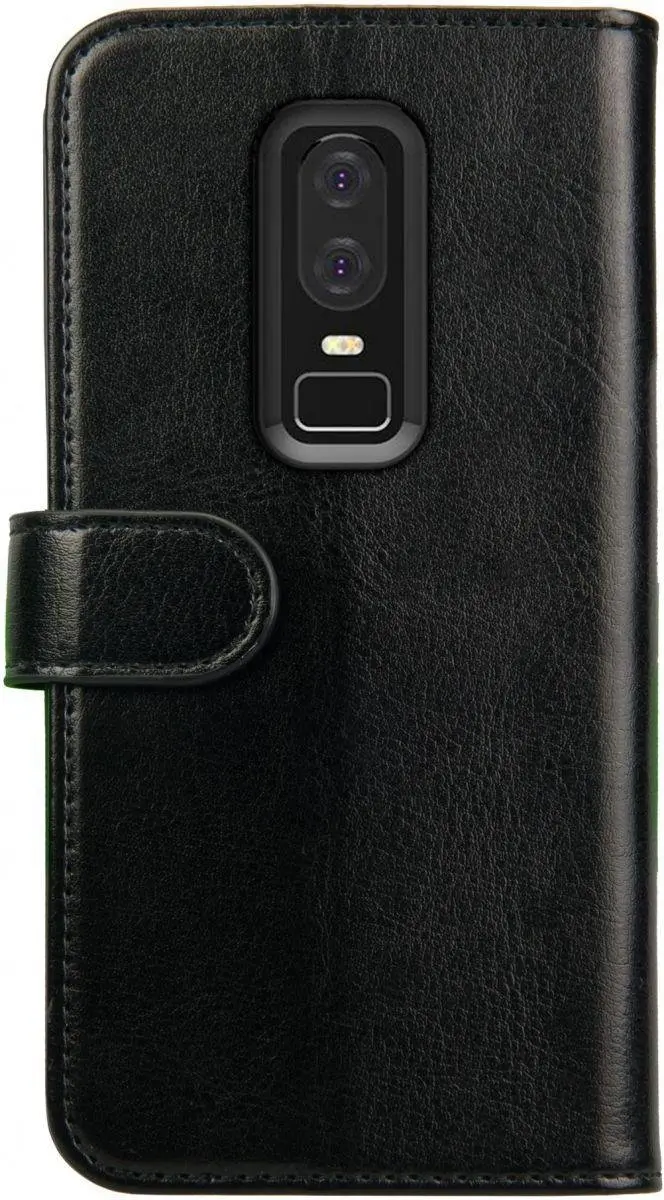 Rosso Element Book Case Wallet OnePlus 6 - 3 Pasjes - Zwart