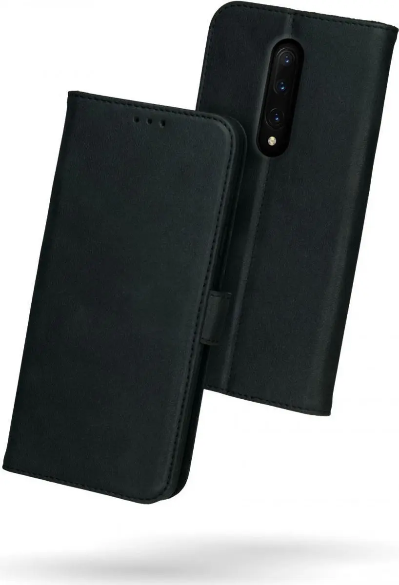 Rosso Deluxe Book Case OnePlus 7 Pro - 3 Pasjes - Zwart