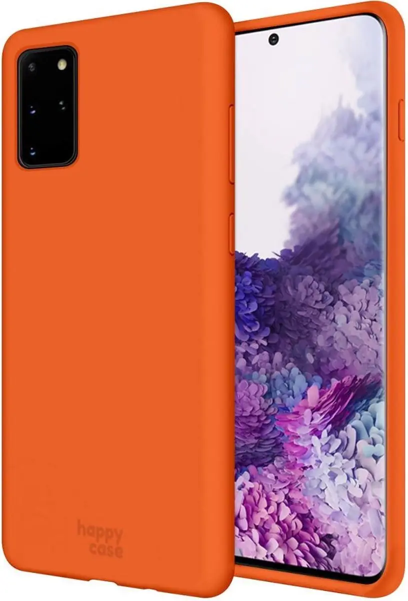 HappyCase Hoesje Siliconen Back Cover Oranje Geschikt voor Samsung Galaxy S20 Pl