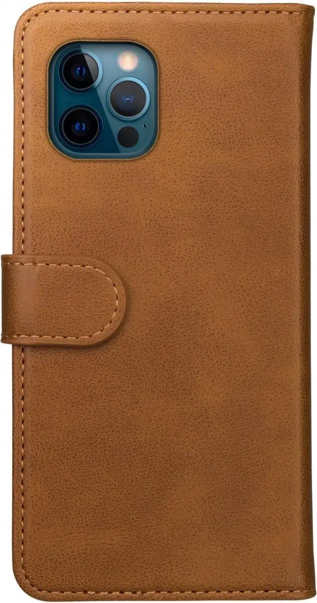 Rosso Element Book Case Wallet iPhone 12 Pro Max - 3 Pasjes - Lichtbruin