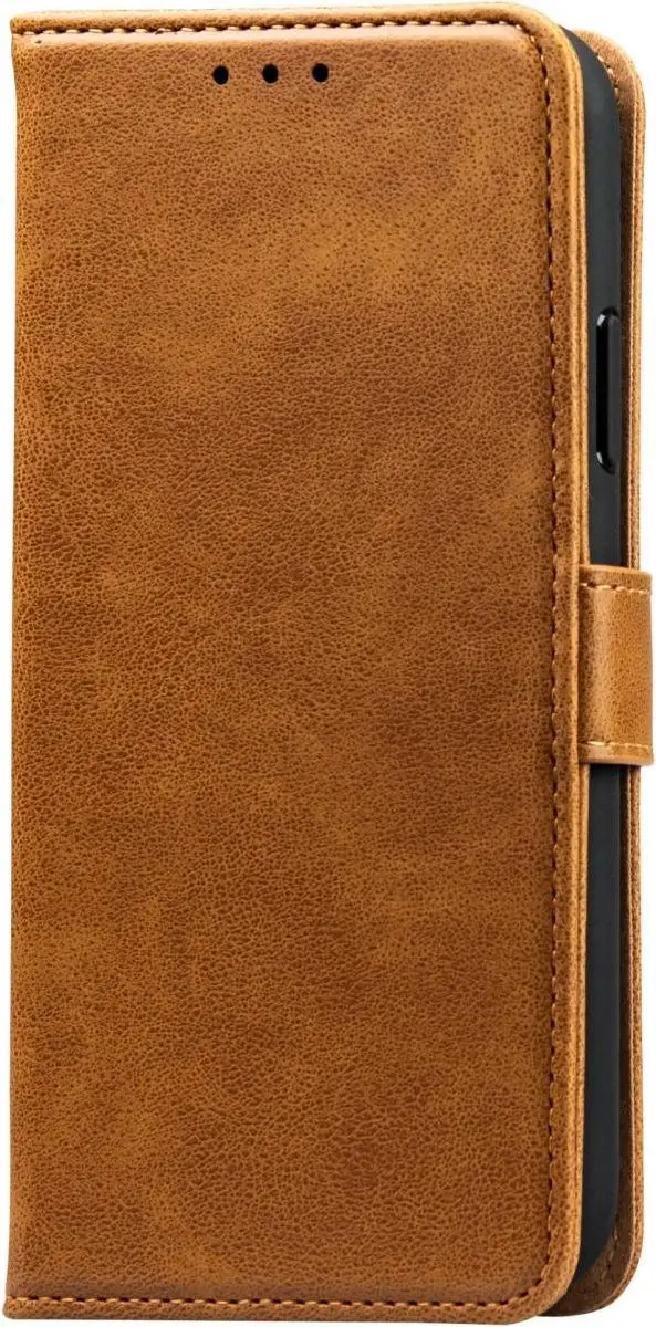 Rosso Element Book Case Wallet iPhone 12 Pro Max - 3 Pasjes - Lichtbruin