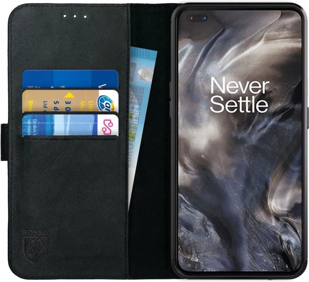 Rosso Deluxe Echt Leer Book Case Hoesje Geschikt voor OnePlus Nord
