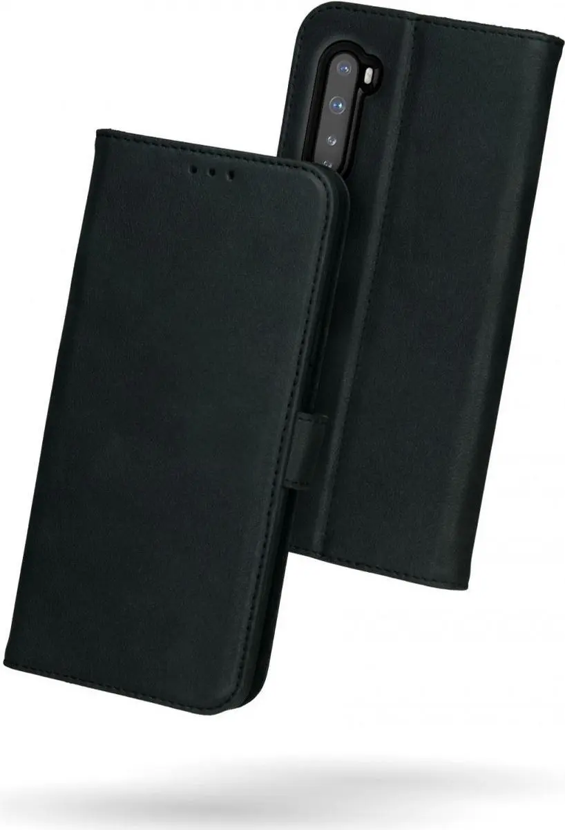 Rosso Deluxe Book Case OnePlus Nord - 3 Pasjes - Zwart