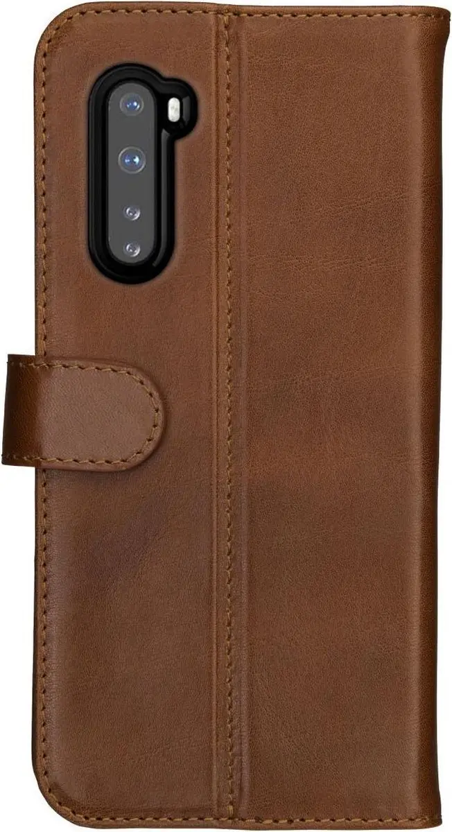 Rosso Deluxe Book Case OnePlus Nord - 3 Pasjes Bruin