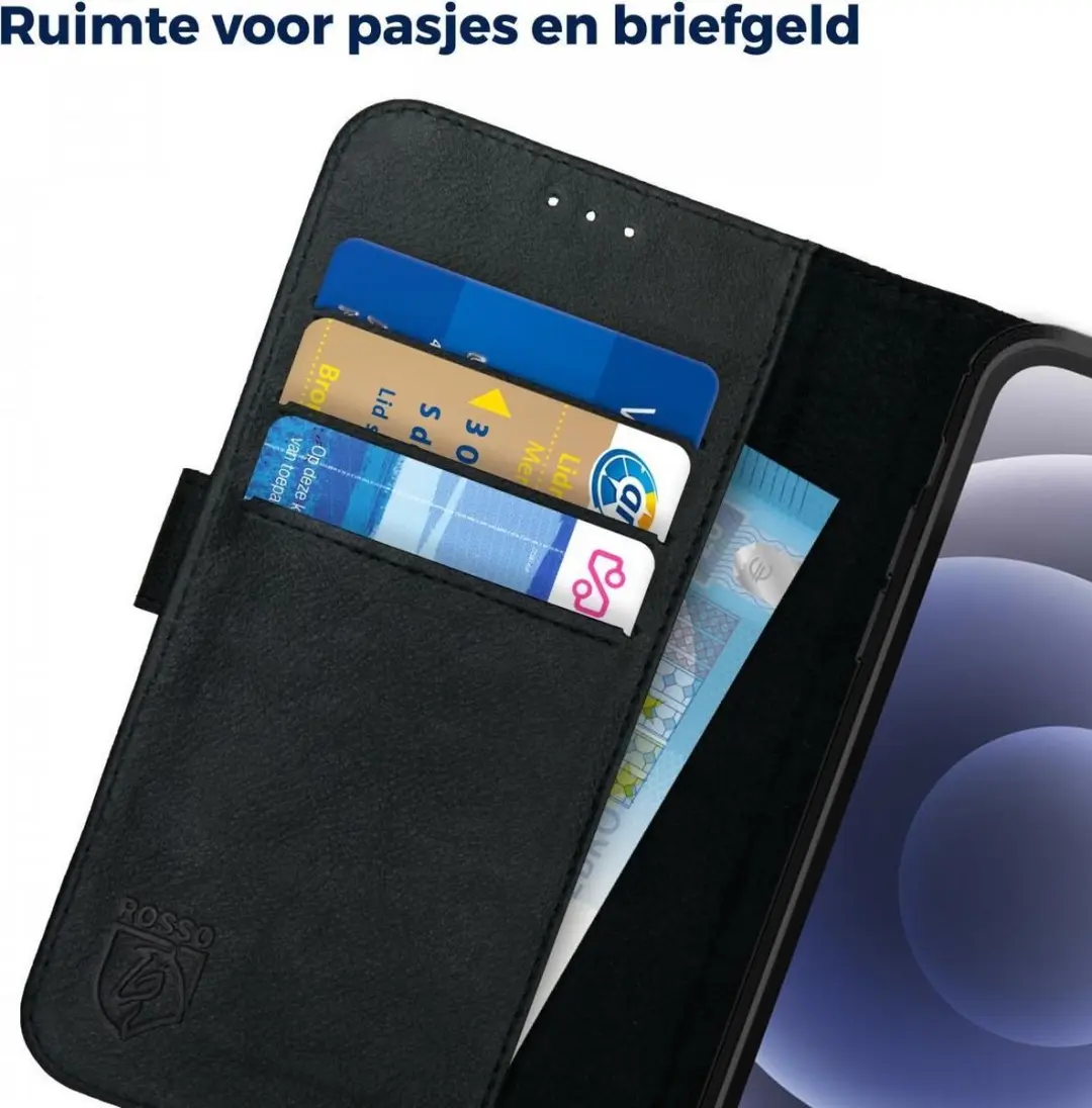 Rosso Deluxe Hoesje iPhone 12/12 Pro 72907 - Zwart