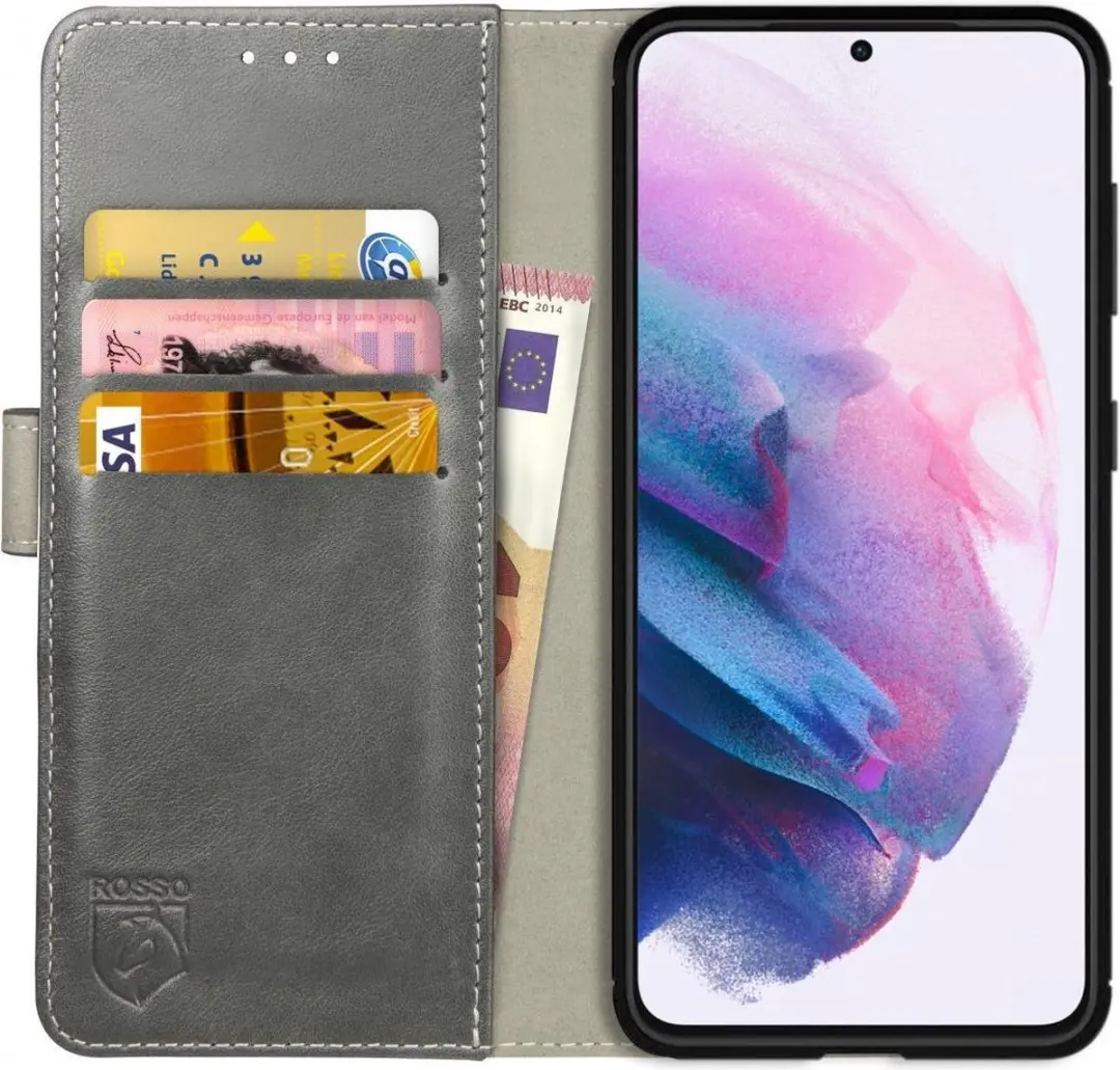 Rosso Element Book Case Wallet Hoesje Geschikt voor Samsung Galaxy S21 Plus