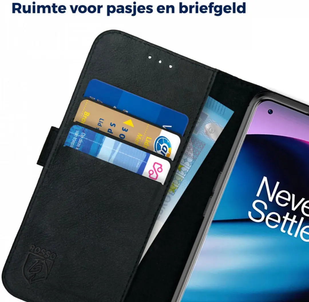 Rosso Deluxe Oppo Reno 8 Lite Hoesje 122440 - Zwart