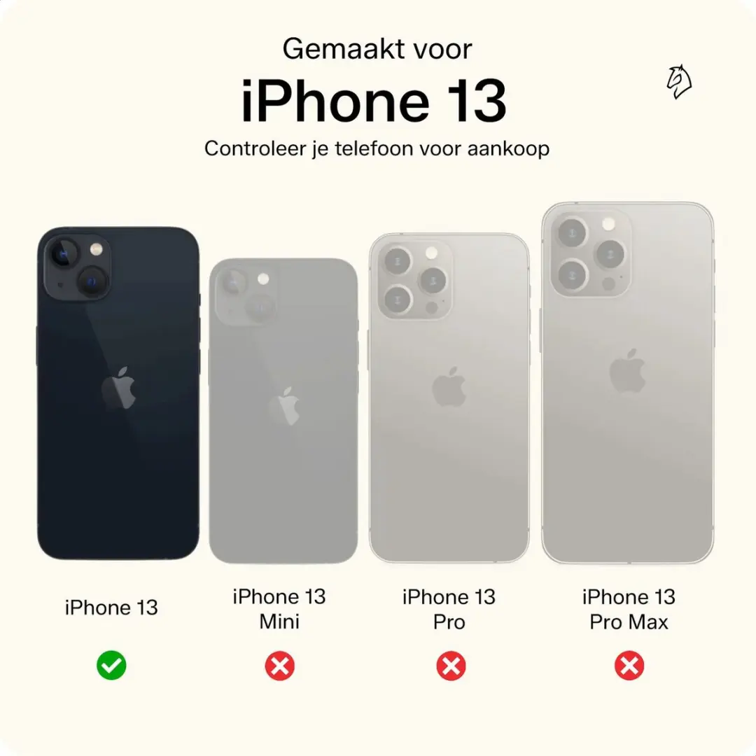 Rosso Element Uitneembaar Hoesje iPhone 13 - 3 Pasjes - Zwart