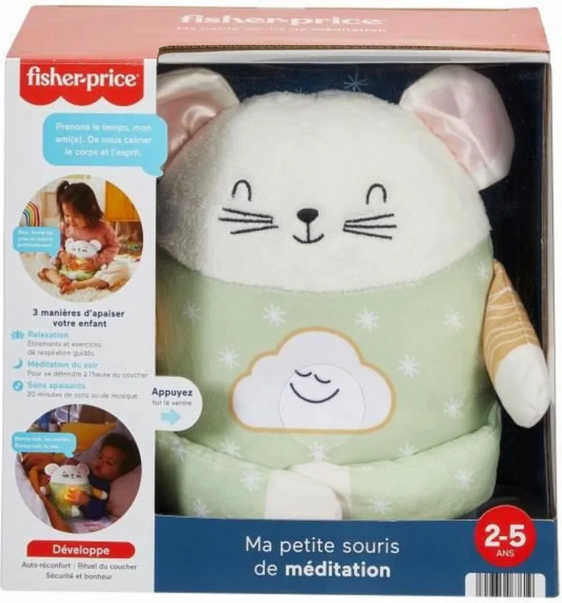 Fisher Price Meditatie Muis Speelgoed - Franstalig - Meerkleurig