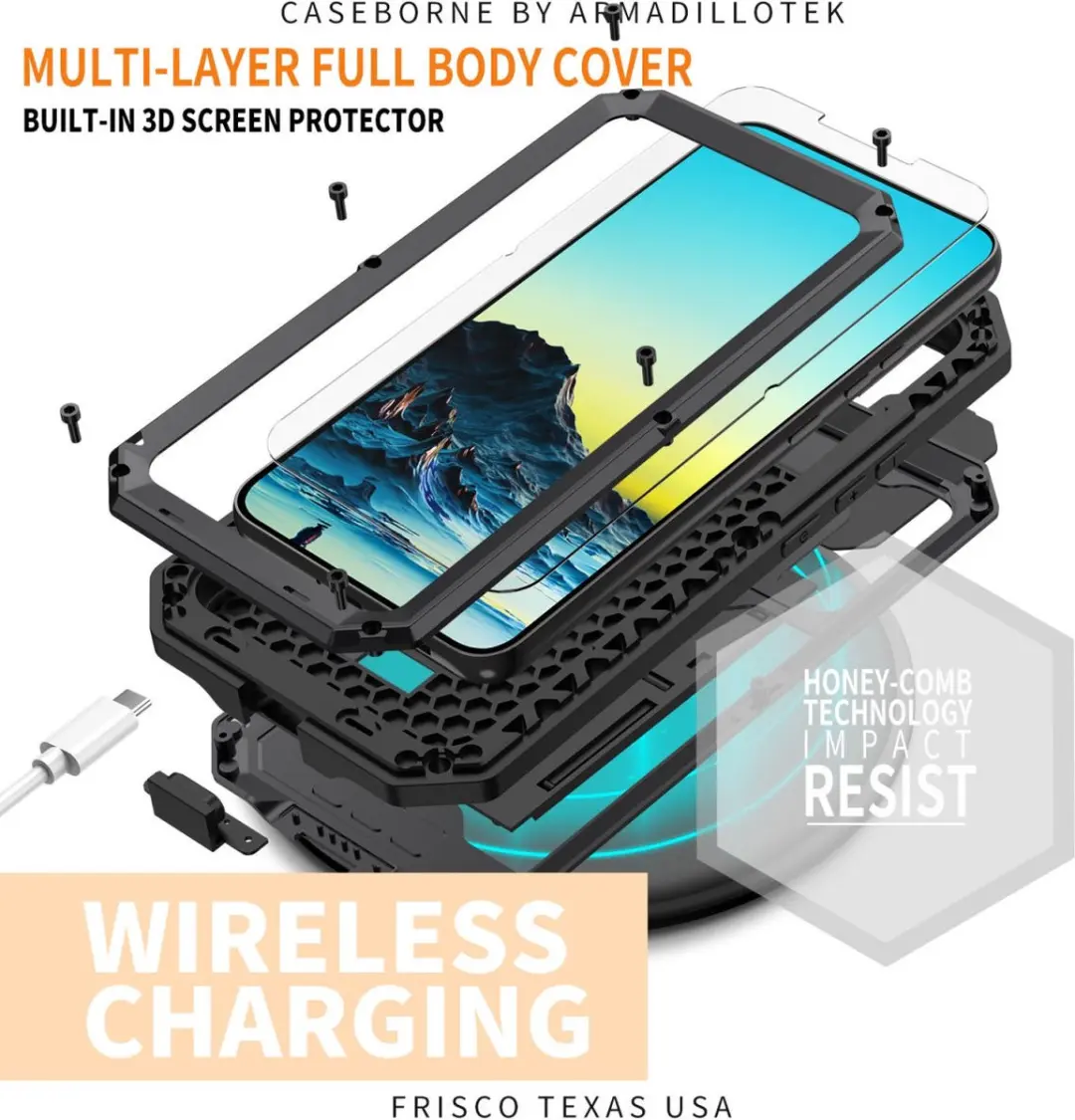 R-Just Sliding Camera Hoesje Samsung Galaxy S22 - Zwart
