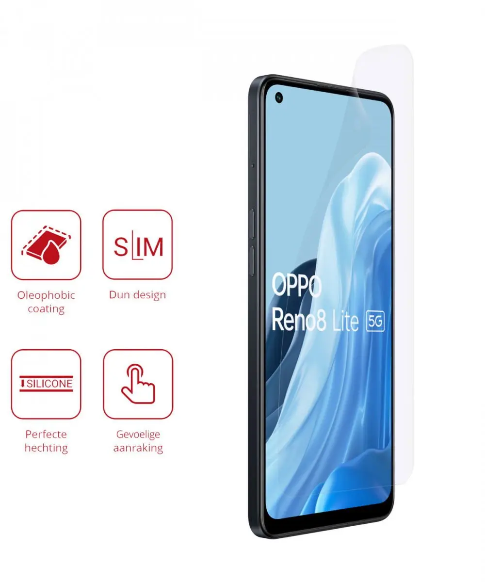 Rosso Oppo Reno 8 Lite Ultra Clear Screen Protector - 2 Stuks