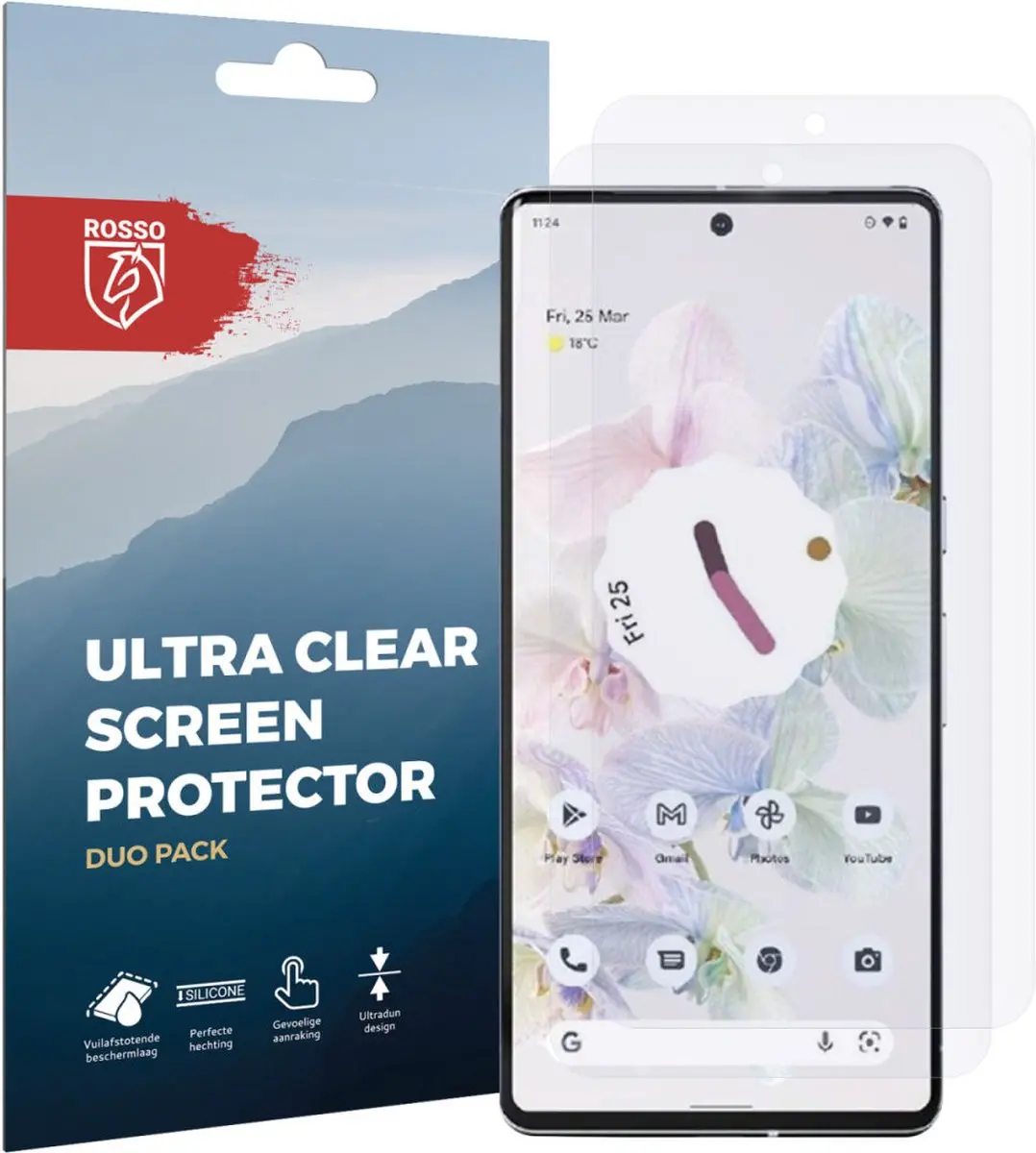 Rosso Ultra Clear Screen Protector Google Pixel 7 - 2 Stuks