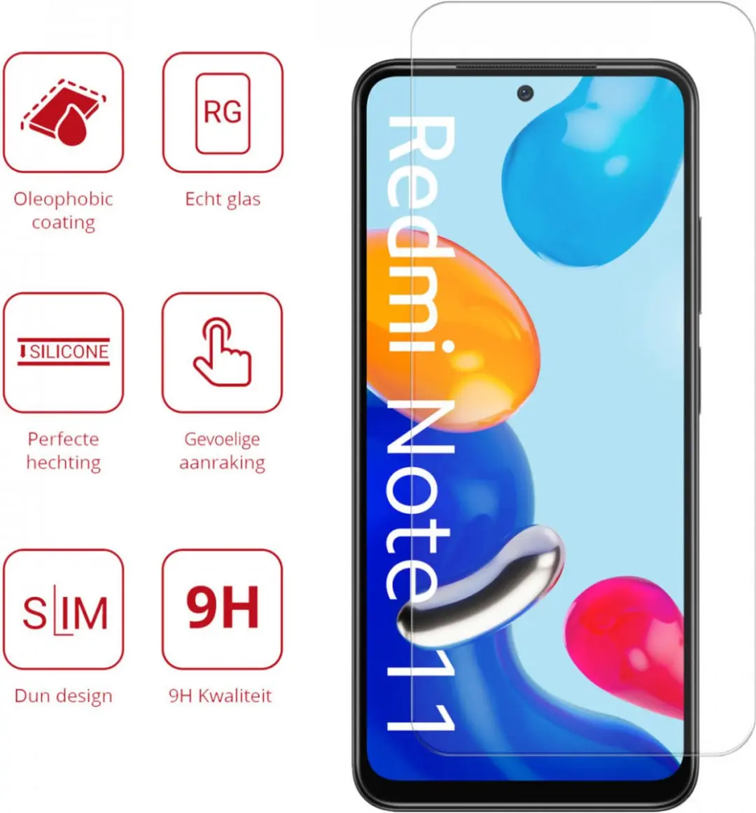 Rosso Redmi Note 11 Tempered Glass 9H - Xiaomi
