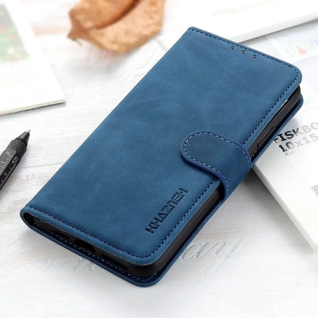 Khazneh Motorola Edge 30 Ultra Hoesje Blauw - 2 Pasjes