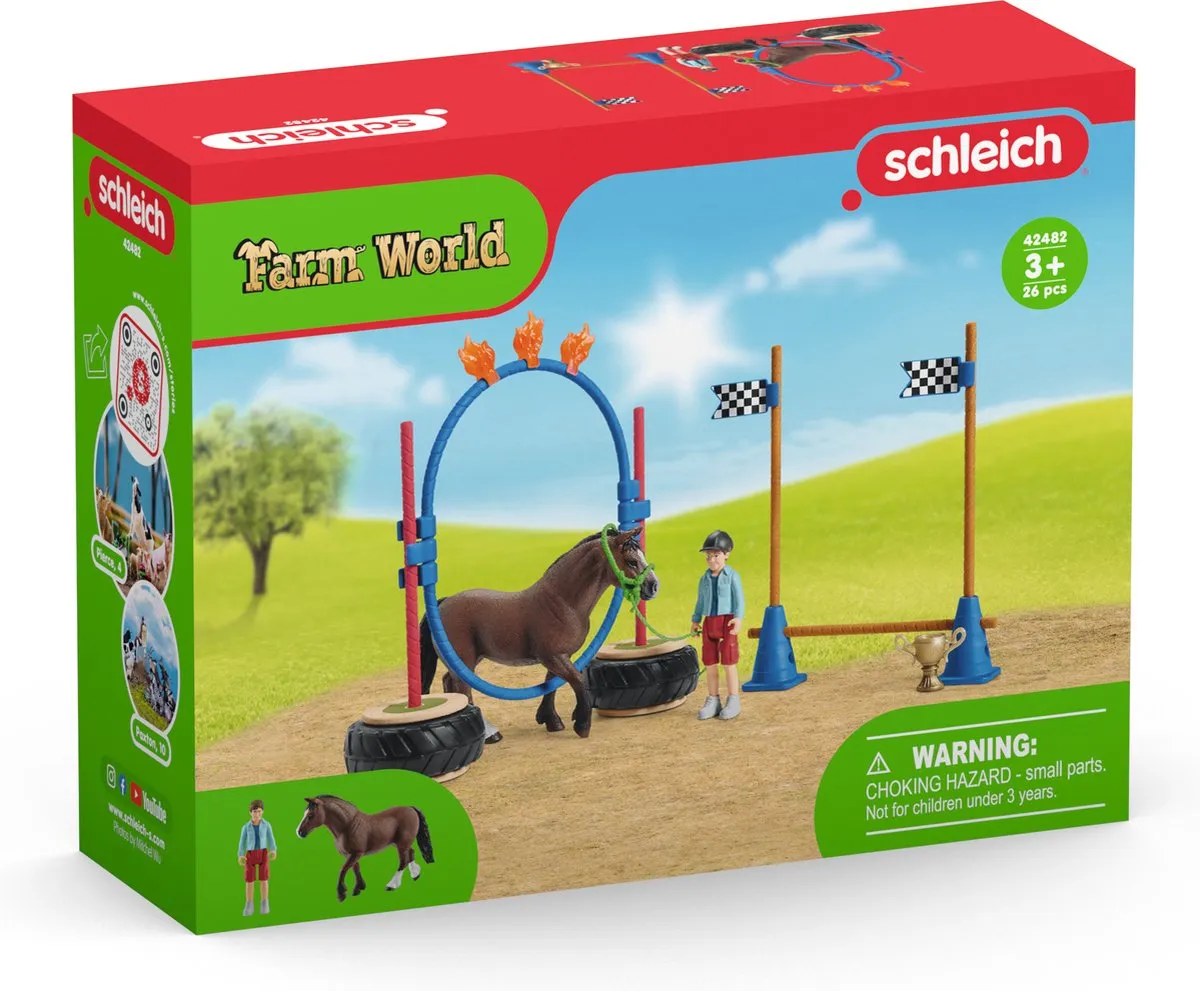 Schleich FARM WORLD Pony Agility Wedstrijd Speelfigurenset 42482