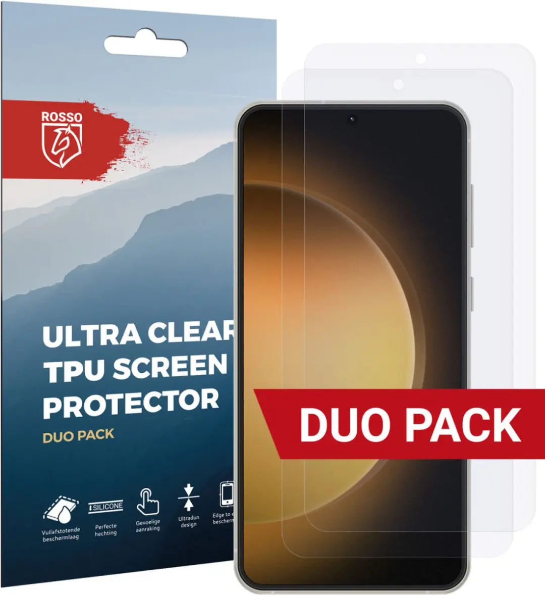 Rosso Screen Protector Ultra Clear 2 Stuks