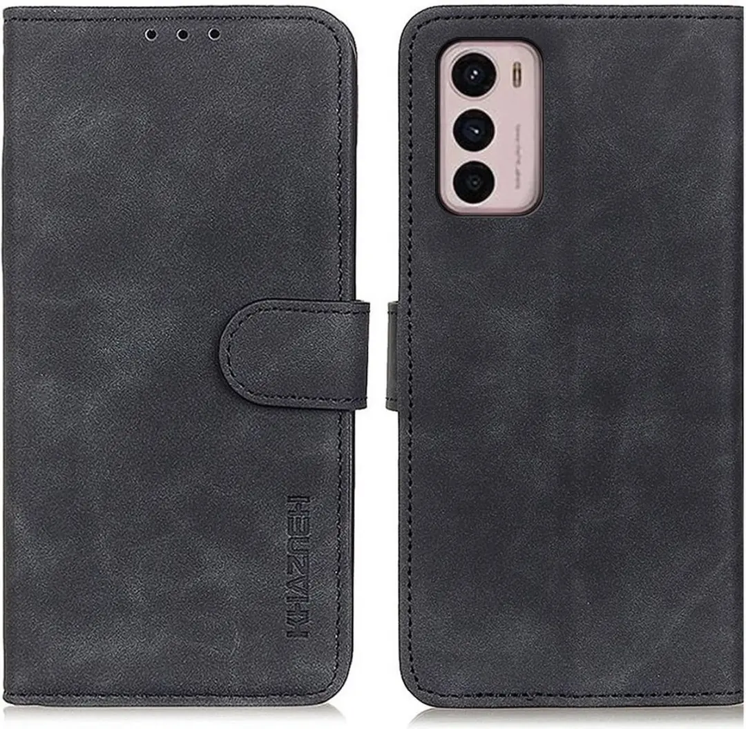 Khazneh Moto G42 Wallet Hoesje - Kunstleer Zwart