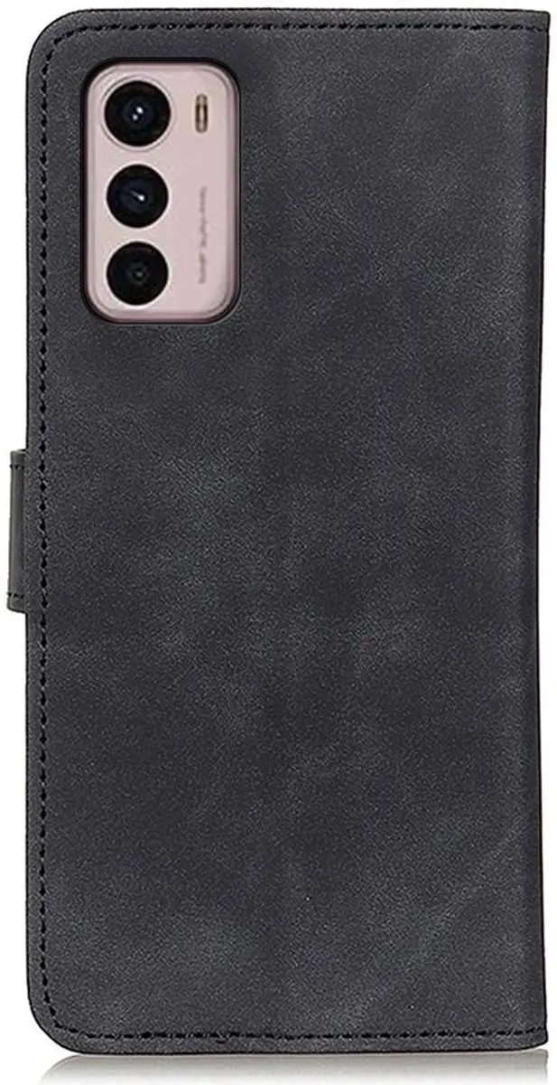 Khazneh Moto G42 Wallet Hoesje - Kunstleer Zwart