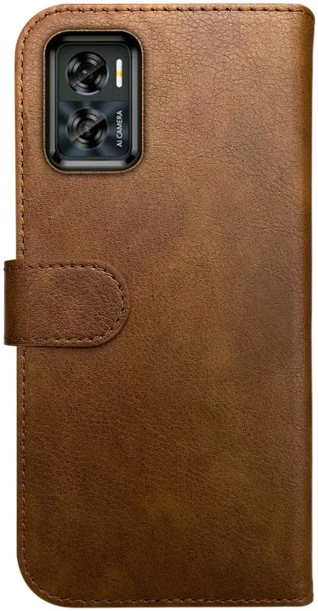 Rosso Element Book Case Wallet Motorola Moto E22/E22i - 3 Pasjes - Bruin