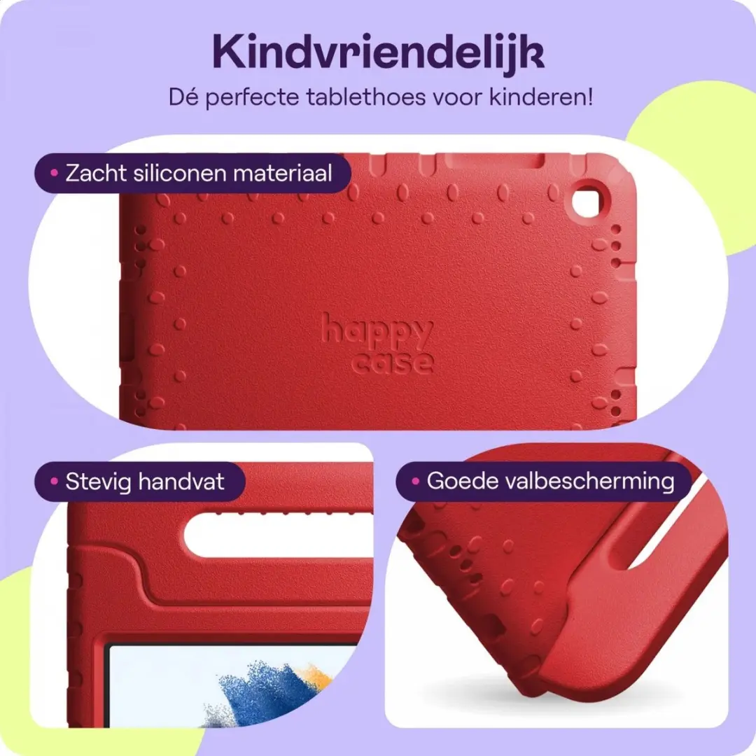 HappyCase Kinder Tablethoes Samsung Tab A8 2021 - Rood
