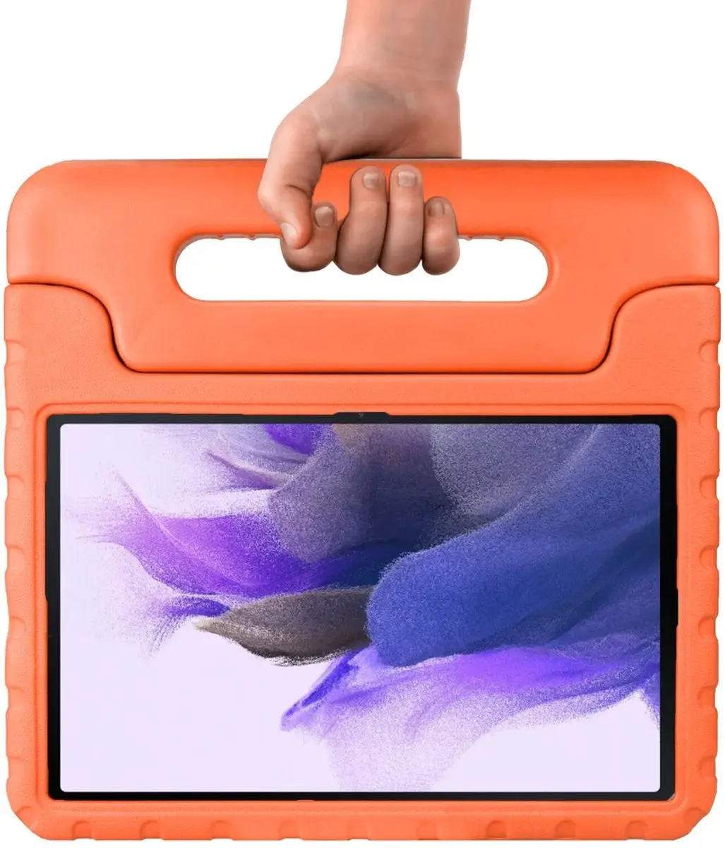 HappyCase Kinder Tablethoes Samsung Galaxy Tab S7 FE/S7+ - 12.4" - Oranje