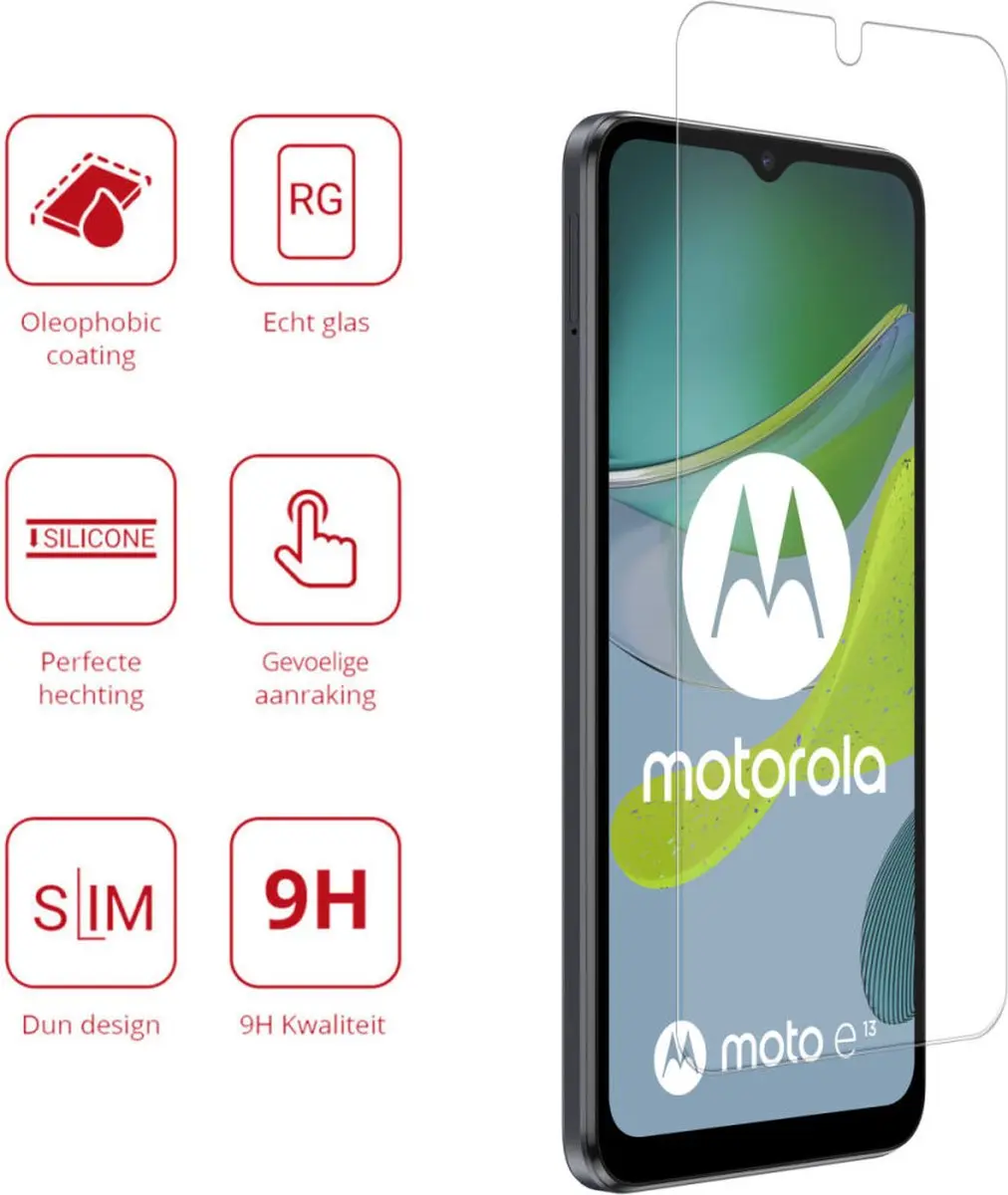 Rosso 9H Tempered Glass Moto E13 - Schermbeschermer