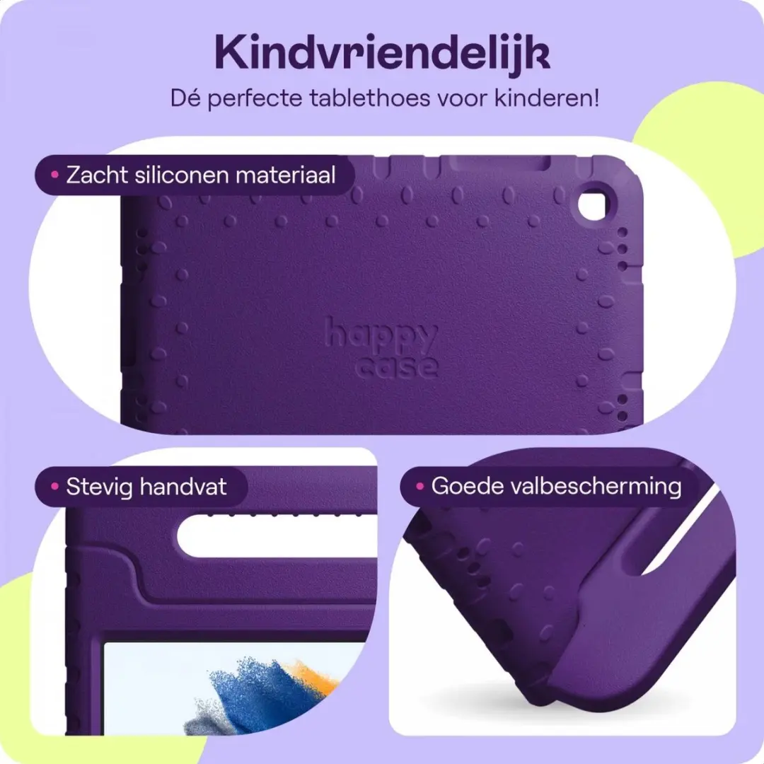 HappyCase Kinder Tablethoes Samsung Tab A8 10.5" - Paars - afbeelding 6 van 6