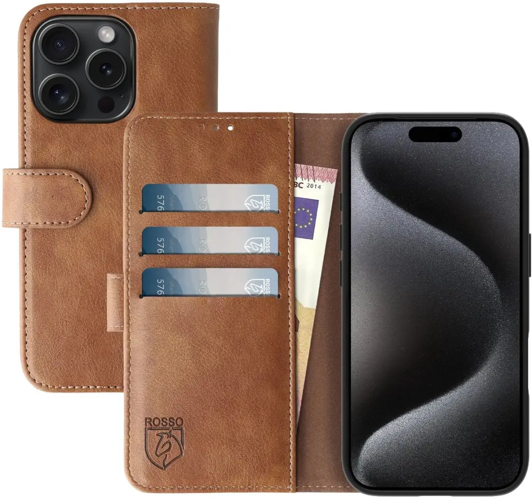 Rosso Element Book Case Wallet iPhone 15 Pro