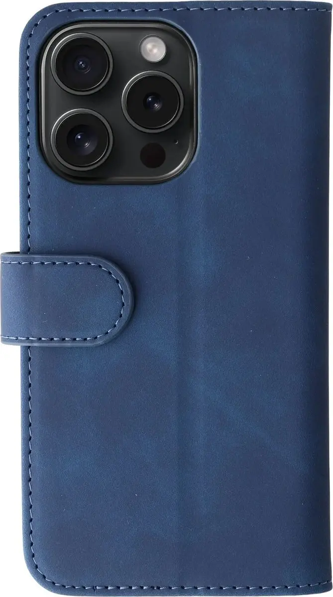 Rosso Element Book Case Wallet iPhone 15 Pro - 3 Pasjes - Blauw - afbeelding 6 van 6