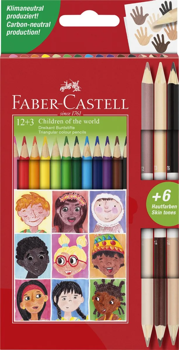 Faber-Castell Children of the World Potloden 15 Stuks - Driekantig