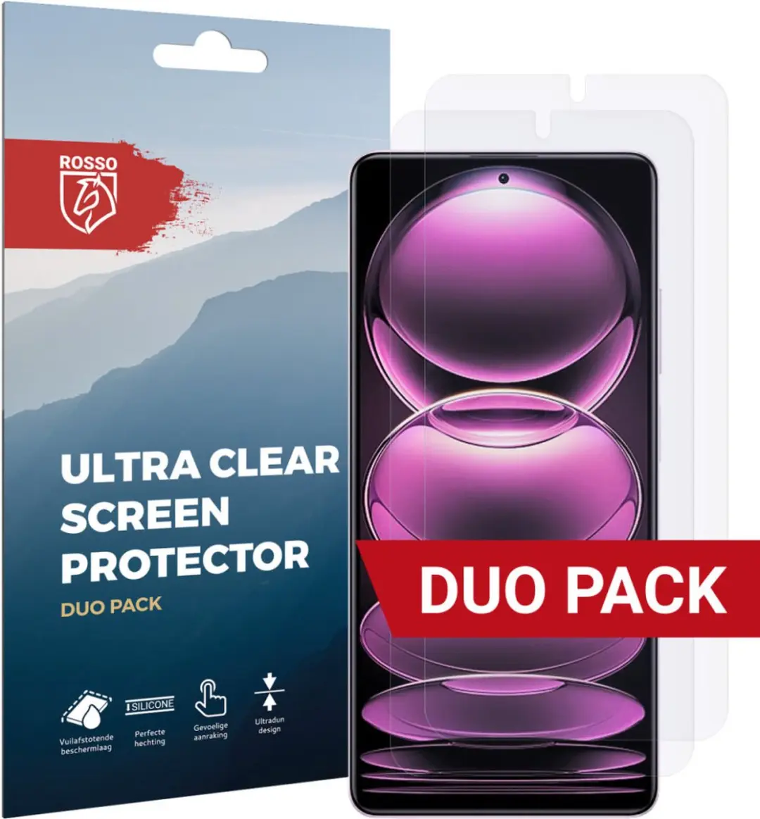 Rosso Screen Protector Ultra Clear Duo Pack