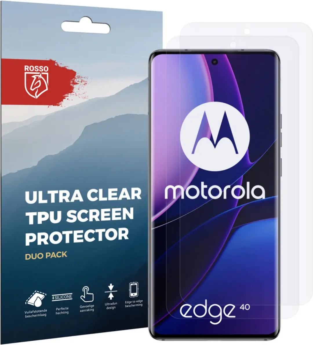 Rosso Screen Protector Ultra Clear - 2 Stuks - Motorola Edge 40