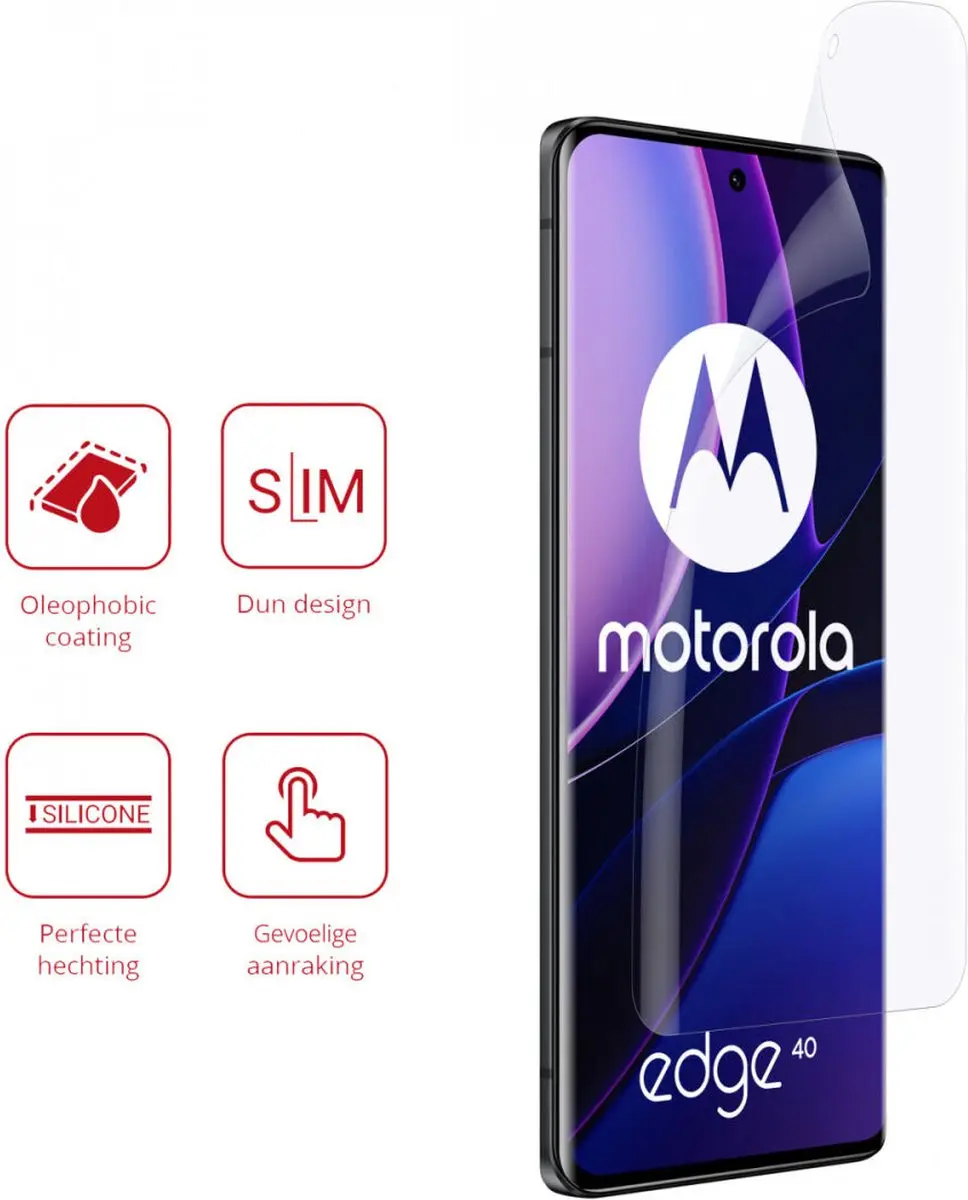 Rosso Screen Protector Ultra Clear - 2 Stuks - Motorola Edge 40