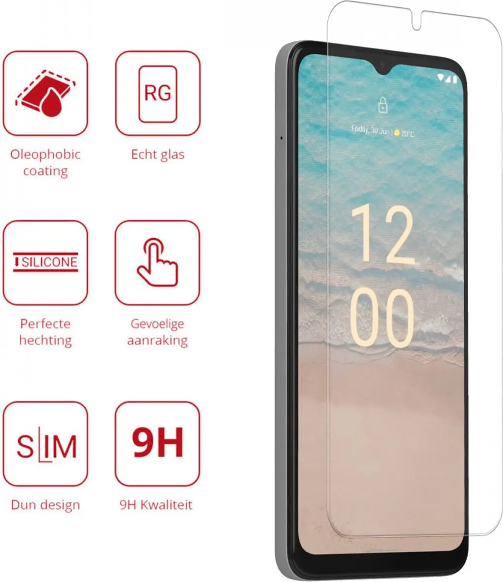 Rosso 9H Tempered Glass Screen Protector Nokia G22 - 1 Stuk