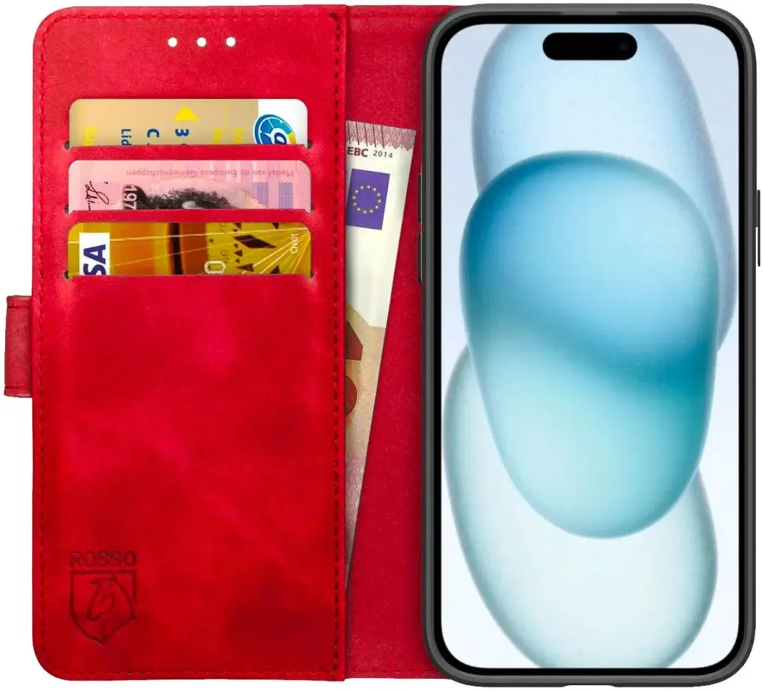 Rosso Element Book Case Wallet iPhone 15