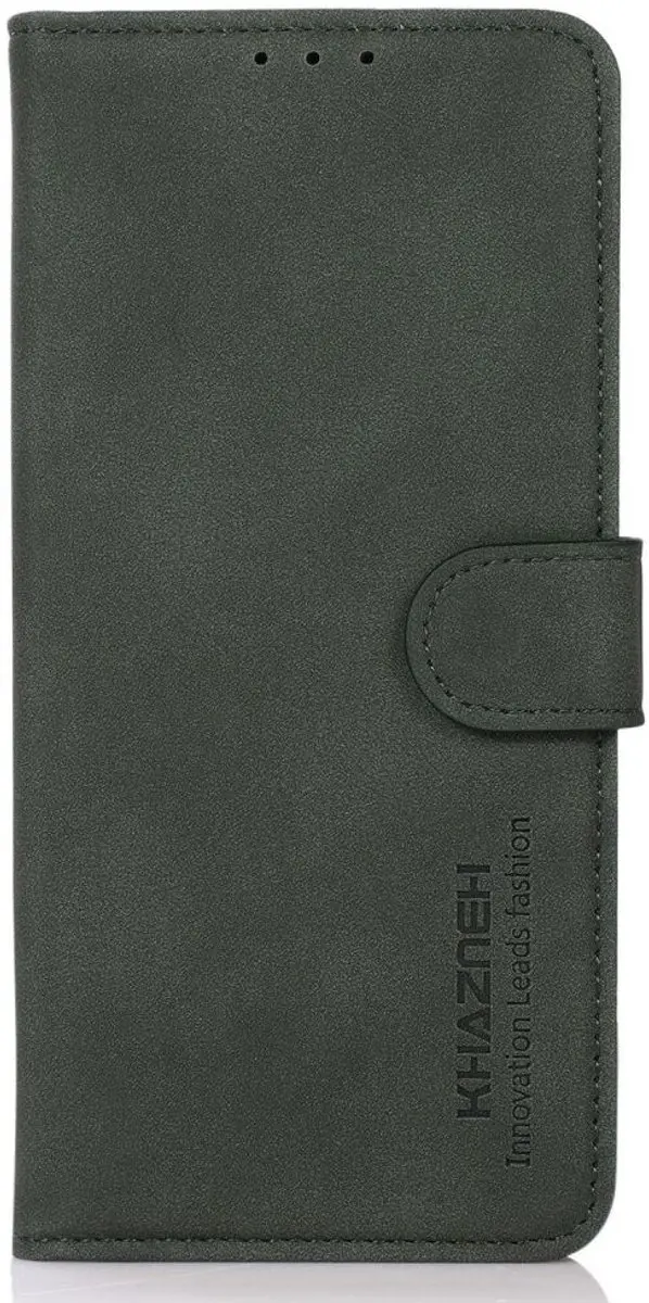 Khazneh Moto G53 Retro Wallet Hoesje - Groen