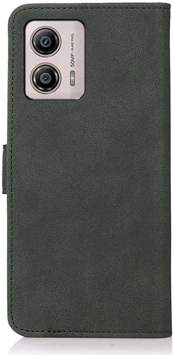 Khazneh Moto G53 Retro Wallet Hoesje - Groen