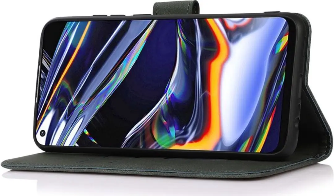 Khazneh Moto G53 Retro Wallet Hoesje - Groen