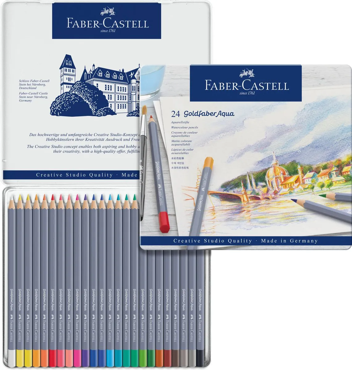 Faber-Castell Goldfaber Aquarelpotloden 24 Stuks - Assorti