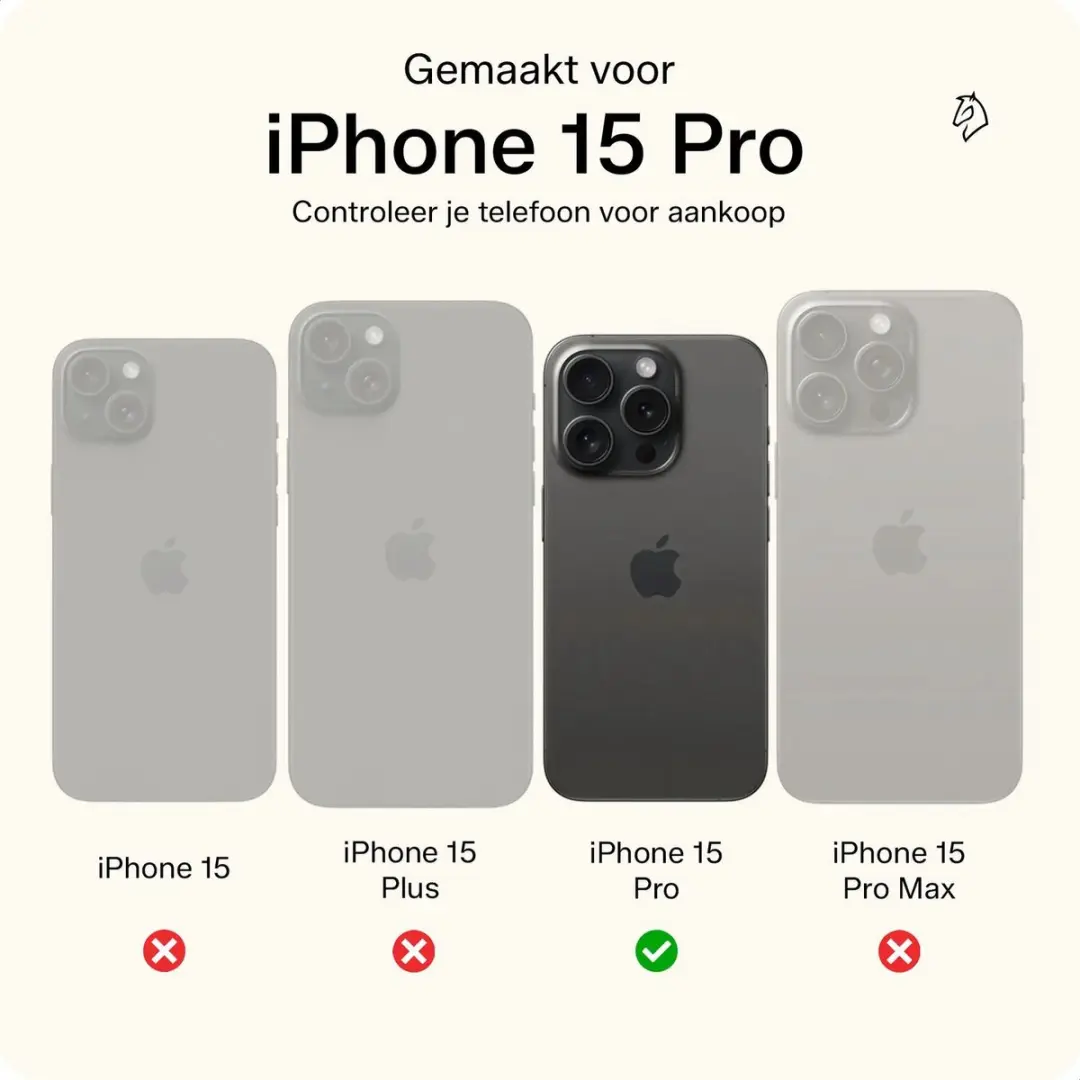Rosso Element 2-in-1 Hoesje iPhone 15 Pro - 3 Pasjes - Blauw