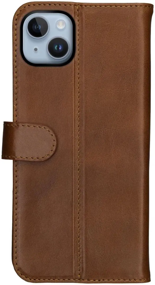 Rosso Deluxe Book Case iPhone 15 Plus - 3 Pasjes Bruin