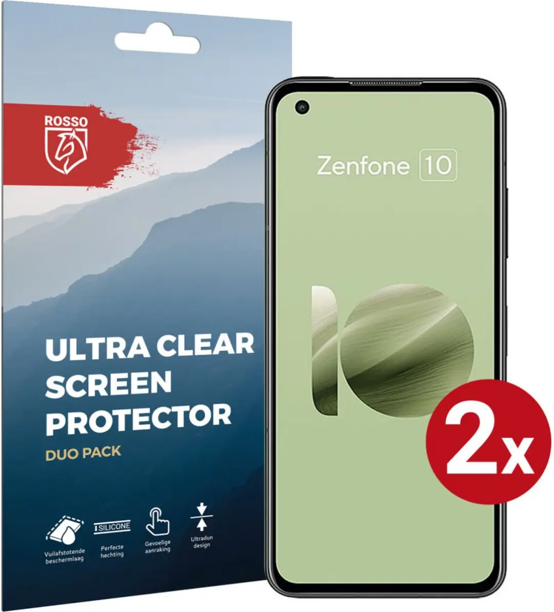 Rosso Screen Protector Ultra Clear 2 Stuks